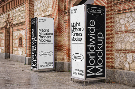 Madrid Double Banners Mockup