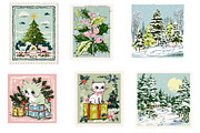 Christmas postage stamp Clipart, an Illustration by Designworld (Thumbnail 2 of 4)