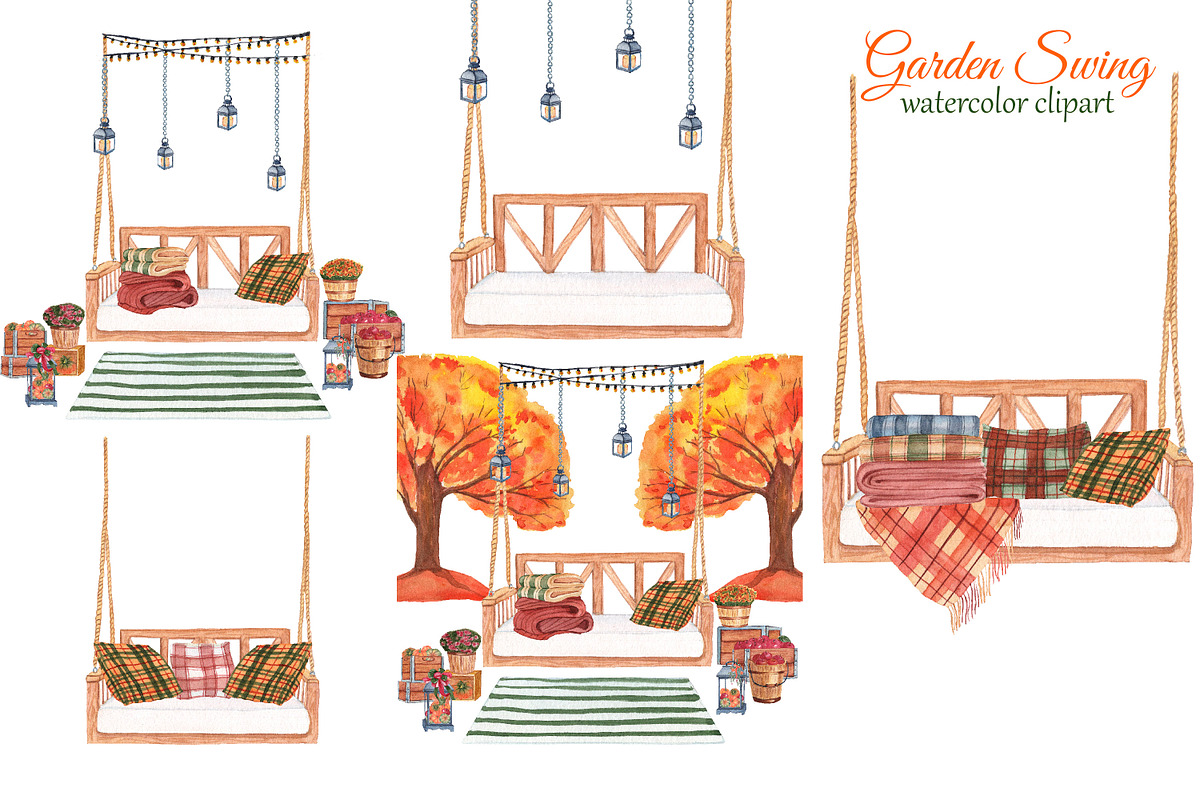 Cozy Fall Watercolor clipart, an Illustration by s.yanyeva (Photo 5 of 5)