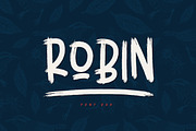 Robin Brush Font, a Script Font by FactoryType Studio (Thumbnail 1 of 7)