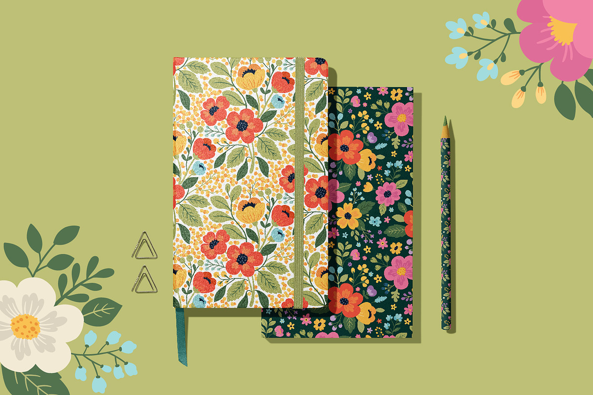 Spring Florals | Clipart and Pattern, a Decorative Illustration by Leysan Shayak (Photo 9 of 12)