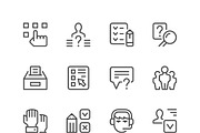 Set line icons of survey, an Outline Icon by motorama (Thumbnail 1 of 2)