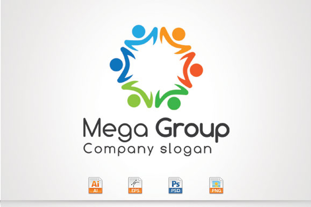 Mega Group Logo, a Branding & Logo Template by stock6design