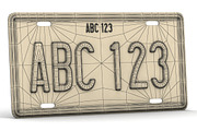 CAR LICENSE PLATE, a Cars & Vehicle 3D Model by NNAVAS 3D (Thumbnail 8 of 8)