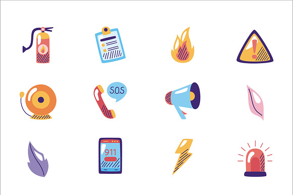 Emergency Icons Illustration Set preview 2