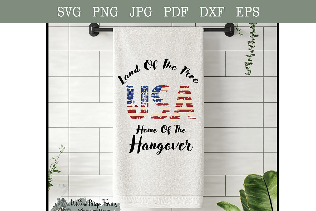 Home of the Hangover Funny Patriotic, a Seasonal Illustration by Willow Paige Farms (Photo 2 of 8)