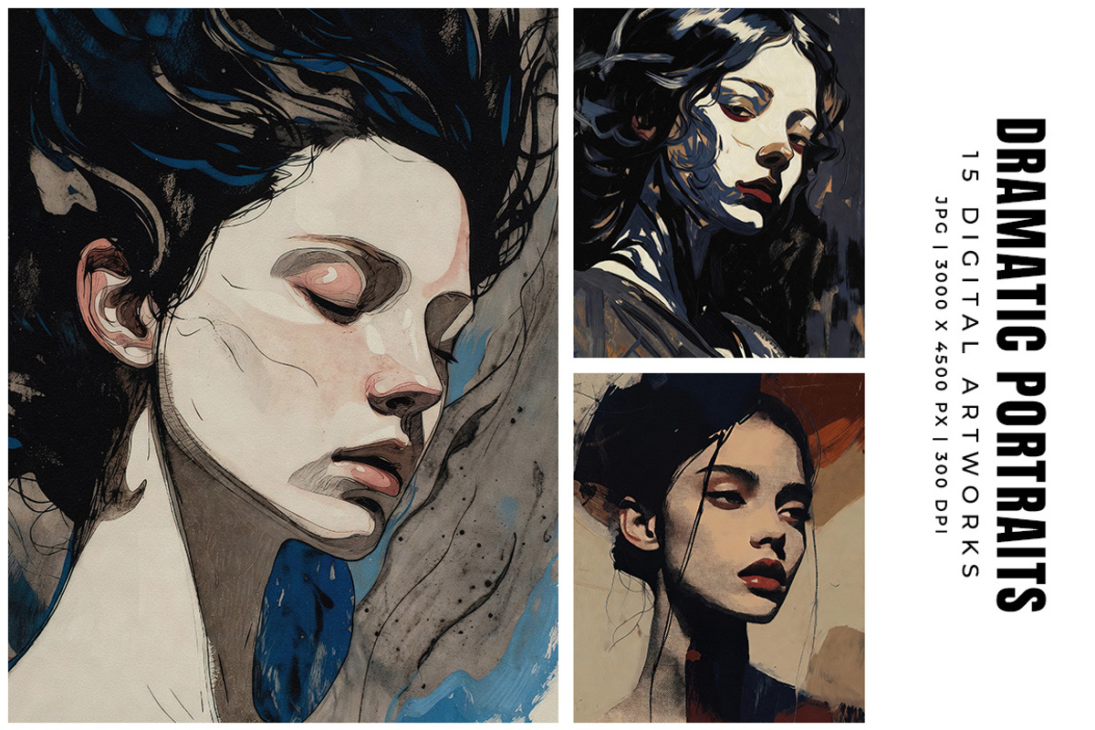 Dramatic Portraits, a Decorative Illustration by Digital Art Creations (Photo 4 of 9)