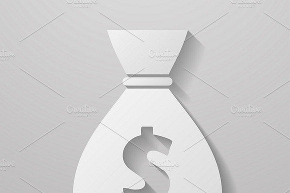 Money Bag With Sign Of Dollar