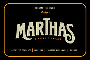 Marthas Vintage Branding Font