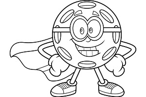 Superhero Pickleball Mascot, an Illustration by HitToon