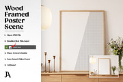 Wood Framed Poster DIN A PSD Mockup, a Household Mockup by Julian Adams (Thumbnail 3 of 3)