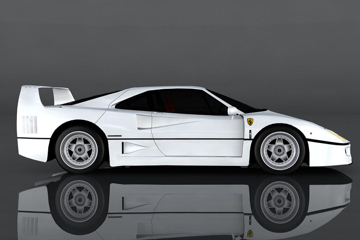 Ferrari F40, a Cars & Vehicle 3D Model by valtriiu (Photo 4 of 12)