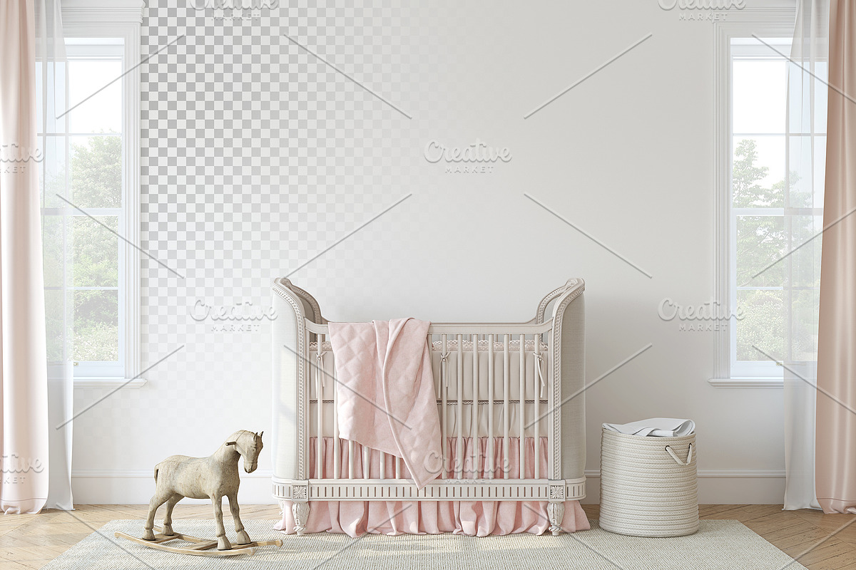 ROSIE'S NURSERY Wall&Frame Mockups, a Poster Template by MyHomeMockups (Photo 9 of 11)