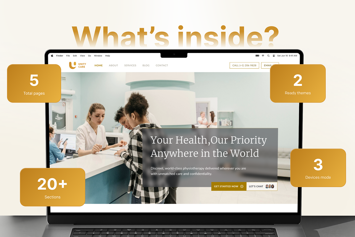 UnityCare - Multipurpose Healthcare, a Landing Page Template by Agensip Design Agency (Photo 4 of 10)