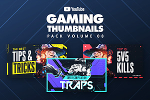 Gaming Youtube Thumbnails Pack 08