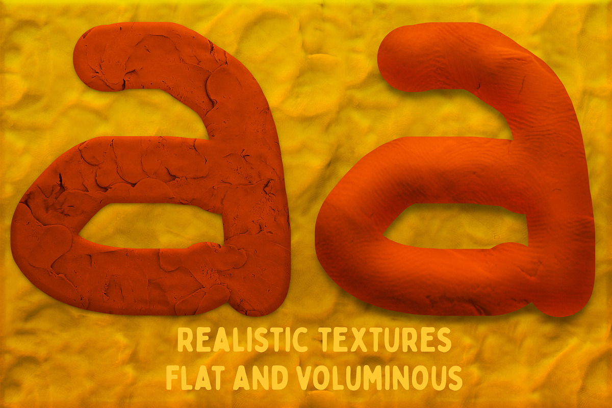 Plasticine Photoshop Styles Actions, a Layer Style Add-On by Alexiva (Photo 2 of 5)