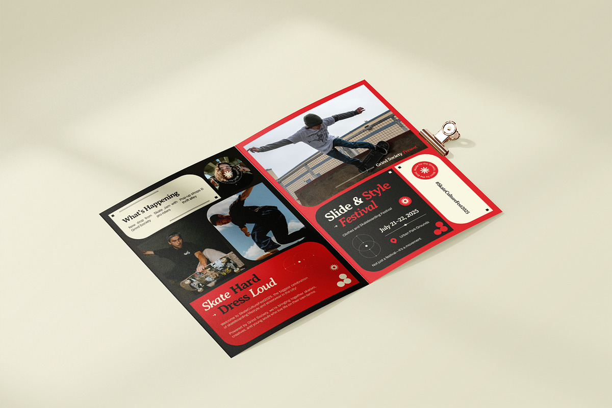 Grind Society - Bifold Brochure, a Brochure Template by StreaksideStd (Photo 3 of 3)