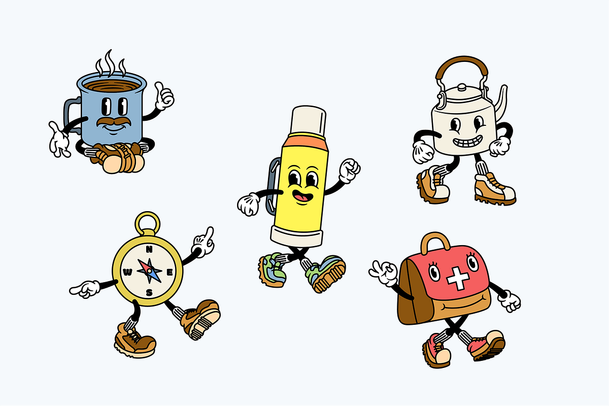Camping Club Cartoon Characters, an Illustration by The Isian (Photo 4 of 18)