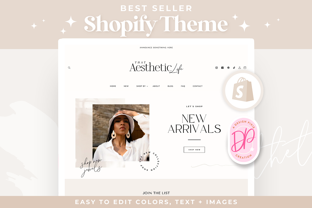Shopify Theme Aesthetic White, a Shopify Template by Design Pixie (Photo 1 of 7)