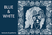 Blue and White Textures and Patterns, a Texture Graphic by Svetlana Kononova (Thumbnail 1 of 7)