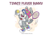 Set of Cartoon Bunny_02. T-Shirt., an Animal Illustration by KENO Mascots (Thumbnail 6 of 7)