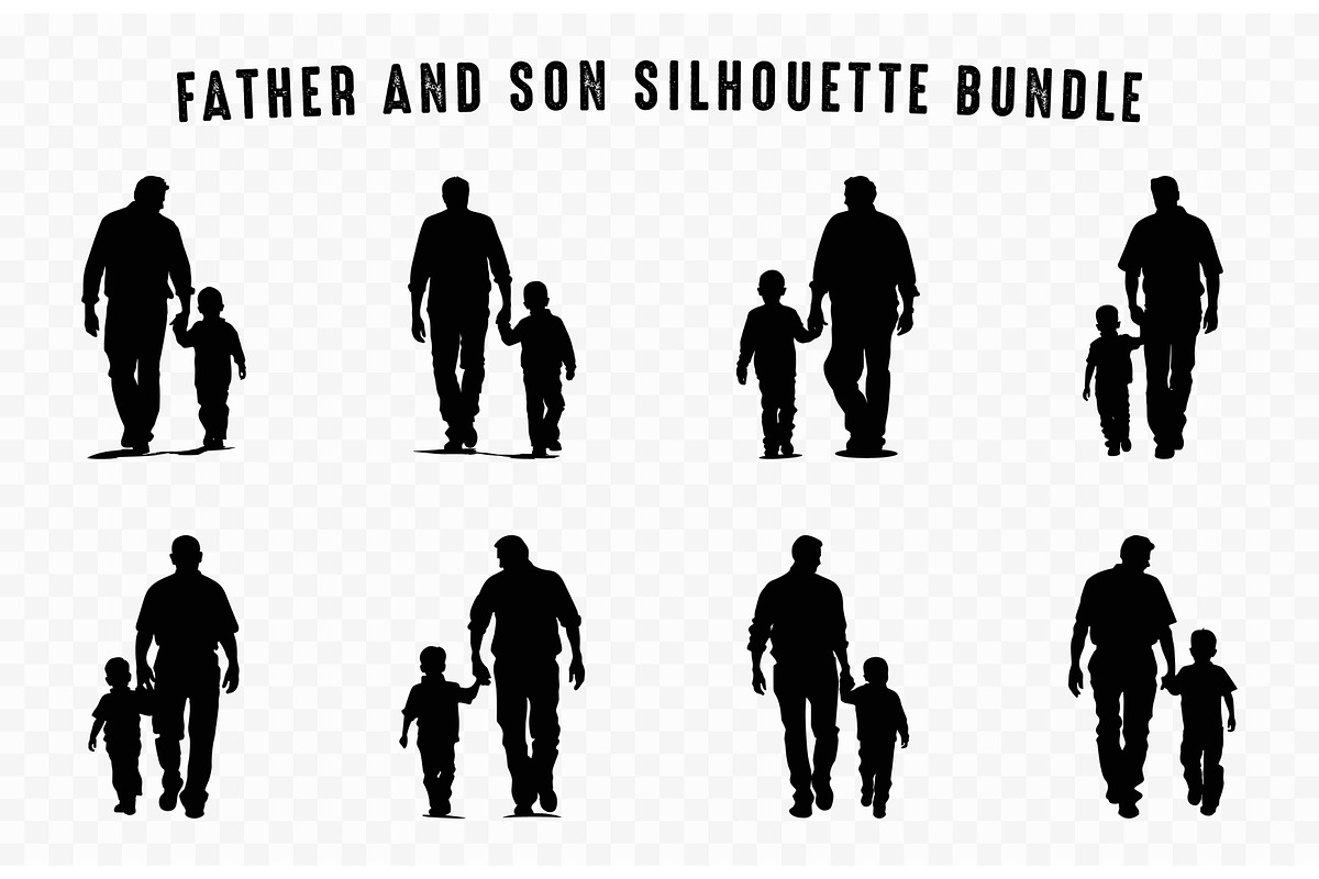 Father with Son walking Vector Set, a Person Illustration by Gfx Expert Team (Photo 2 of 3)