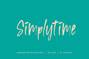 Simplytime, a Handwritten Font by Pustudio (Thumbnail 1 of 7)