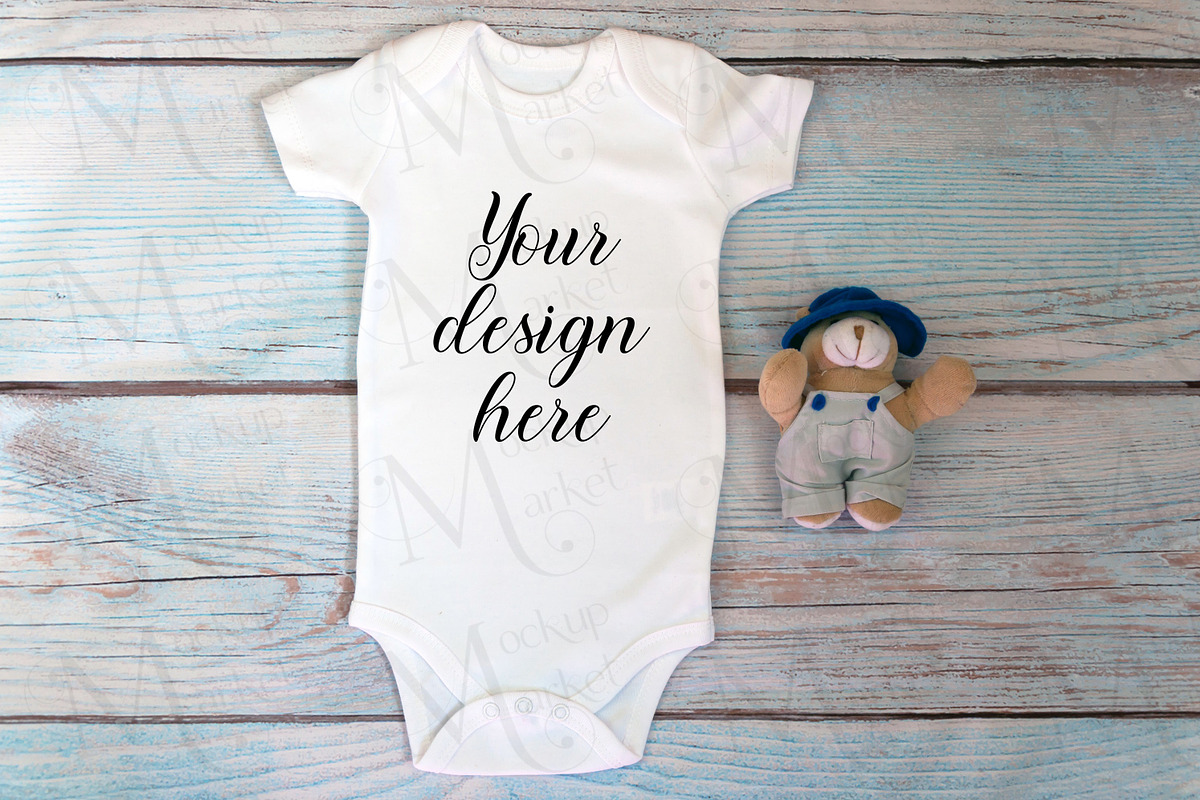 29 Baby Bodysuit mockup bundle., a Print Template by MockupMarket (Photo 26 of 30)