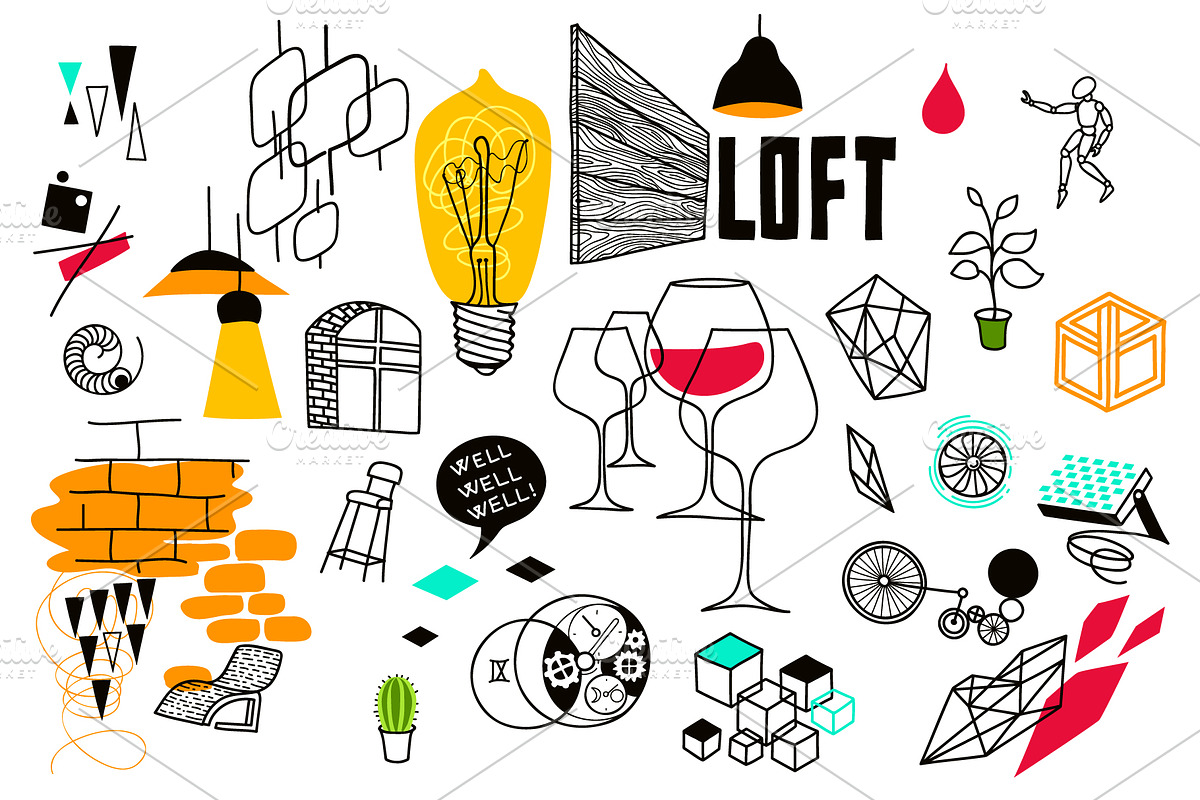 Home Decor and Interior Doodles, a Decorative Illustration by Adiemus (Photo 3 of 4)