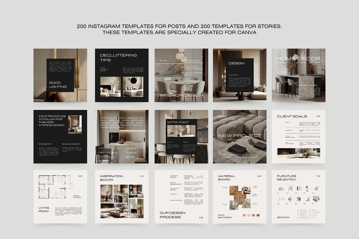 1600 Interior Design Instagram Bundle preview 5