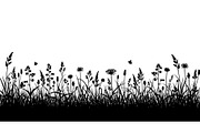 Floral Grass Border Silhouette Bundl, an Illustration by Amazin_art (Thumbnail 3 of 51)