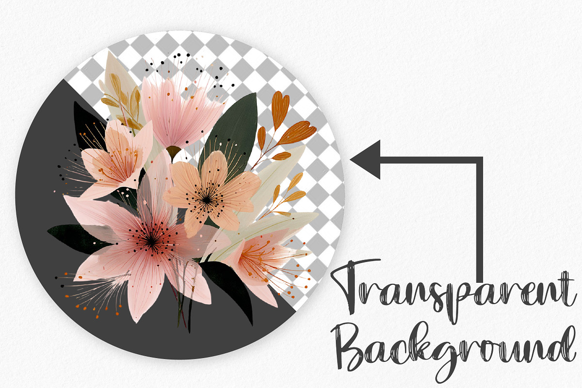 Watercolor Boho Floral Clipart, an Illustration by Canvas Craft (Photo 2 of 6)