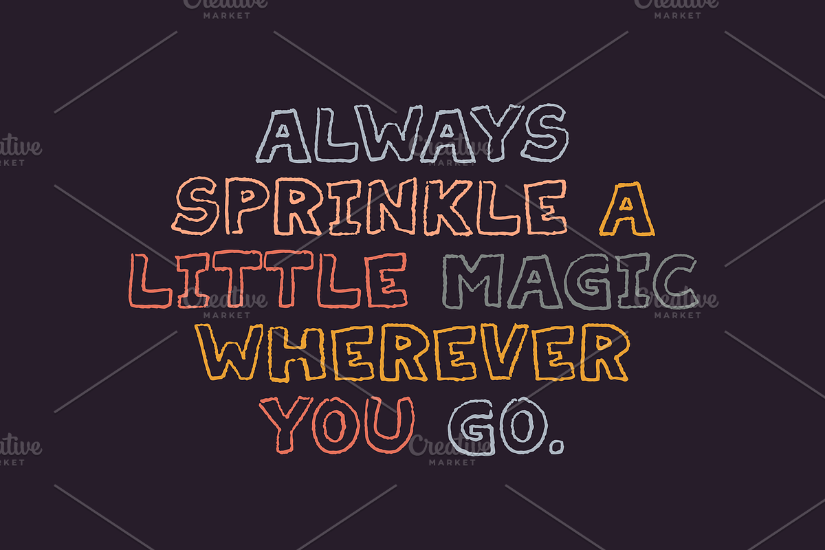 Kindergarten Krayon Font, a Font by Mint Pixels (Photo 2 of 7)