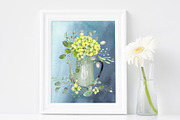 Lunar Hydrangea, an Illustration by JennyColorArt (Thumbnail 2 of 9)