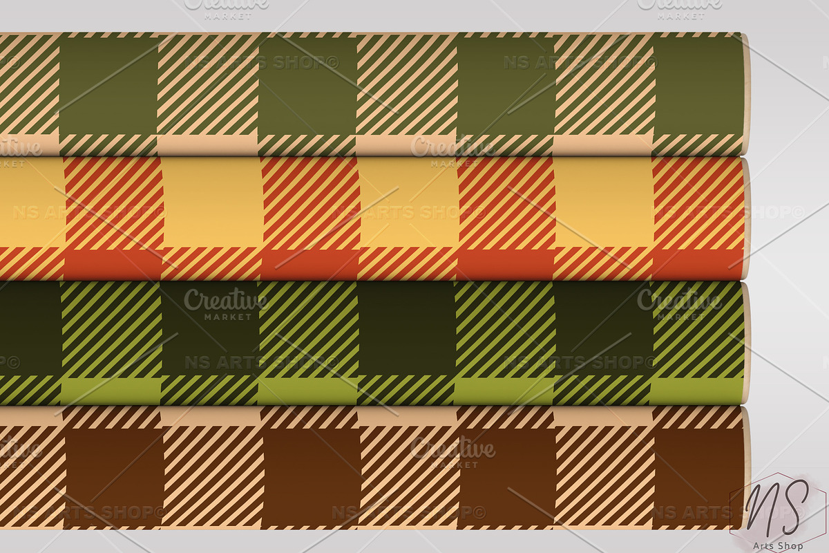 Fall Plaid Digital Papers, Plaid SVG, a Pattern Graphic by NS Arts Shop (Photo 4 of 7)