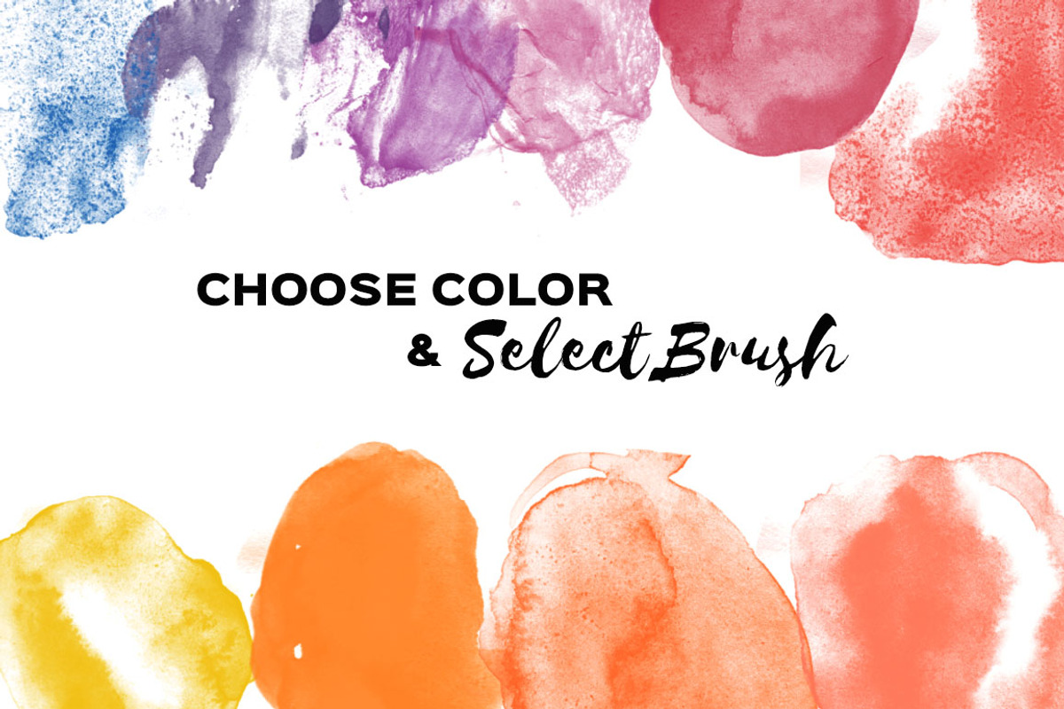450 Watercolor Brushes. PS Hi-Res, a Brush Add-On by Masherdraws (Photo 2 of 11)