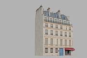 Parisian corner building, an Architecture 3D Model by happy brush (Thumbnail 4 of 11)