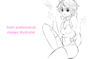 Lover Coloring Page Anime Manga, an Illustration by Meisanmui (Thumbnail 4 of 5)