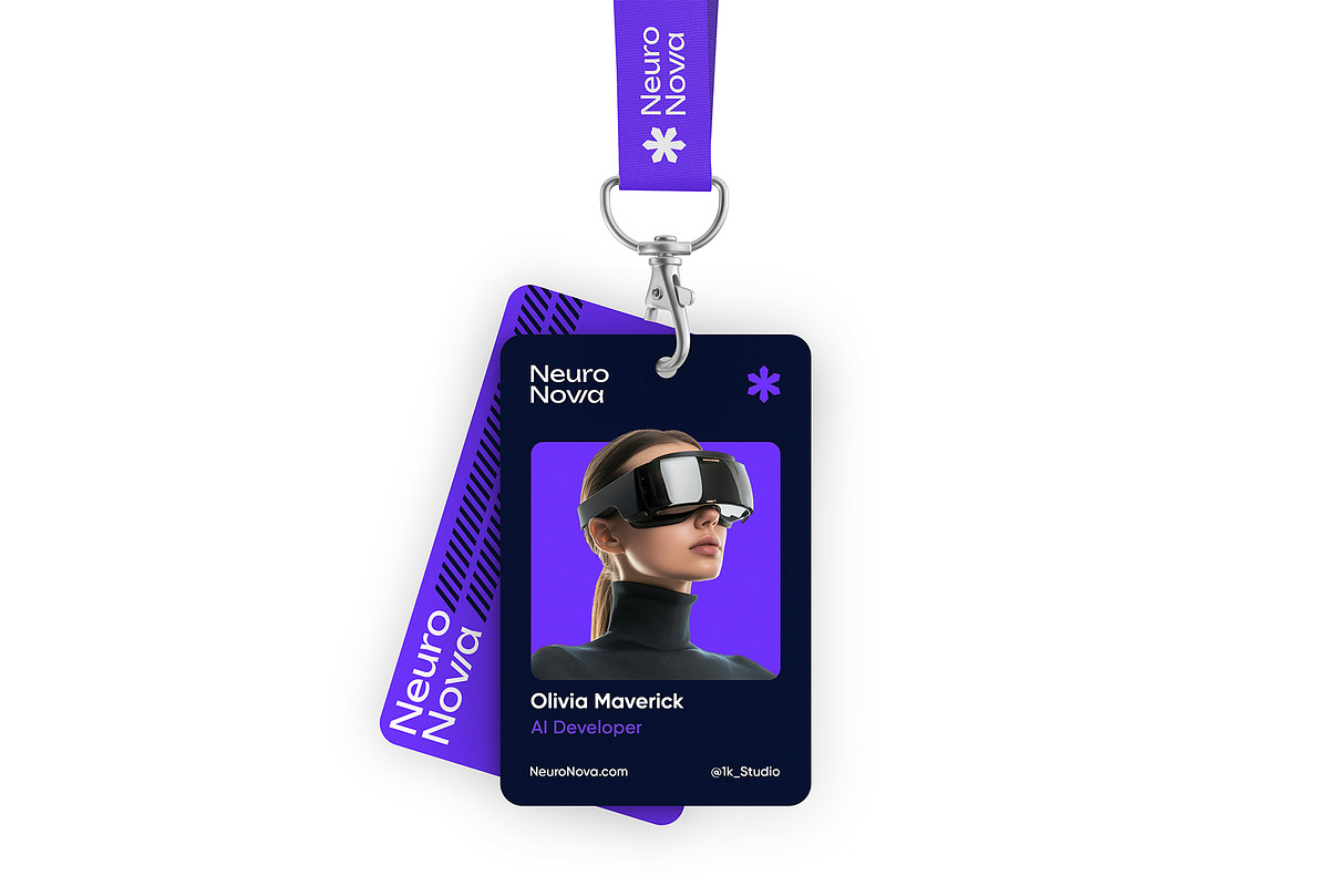ID Card Mockup, an Advertising Mockup by 1kstudio (Photo 2 of 3)
