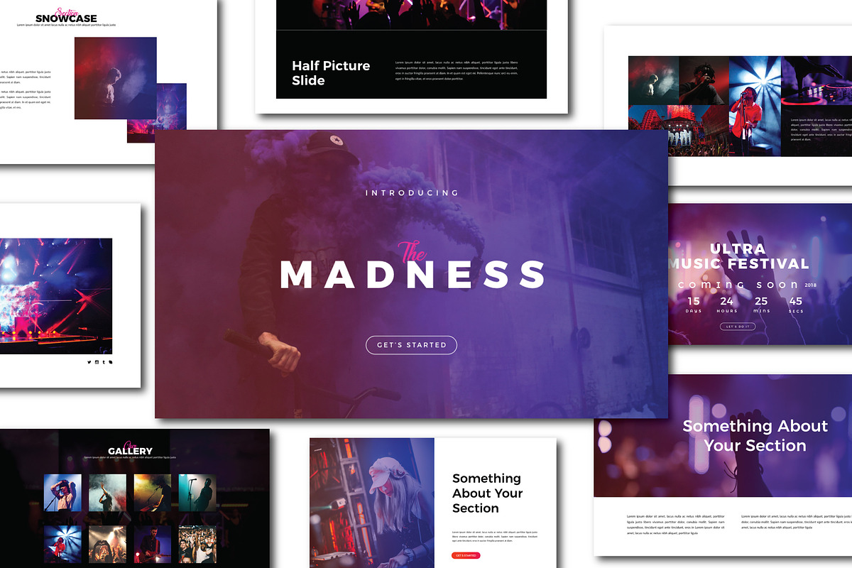 Madness Keynote Template, a Presentation Template by Dirtytemp Studio (Photo 1 of 6)