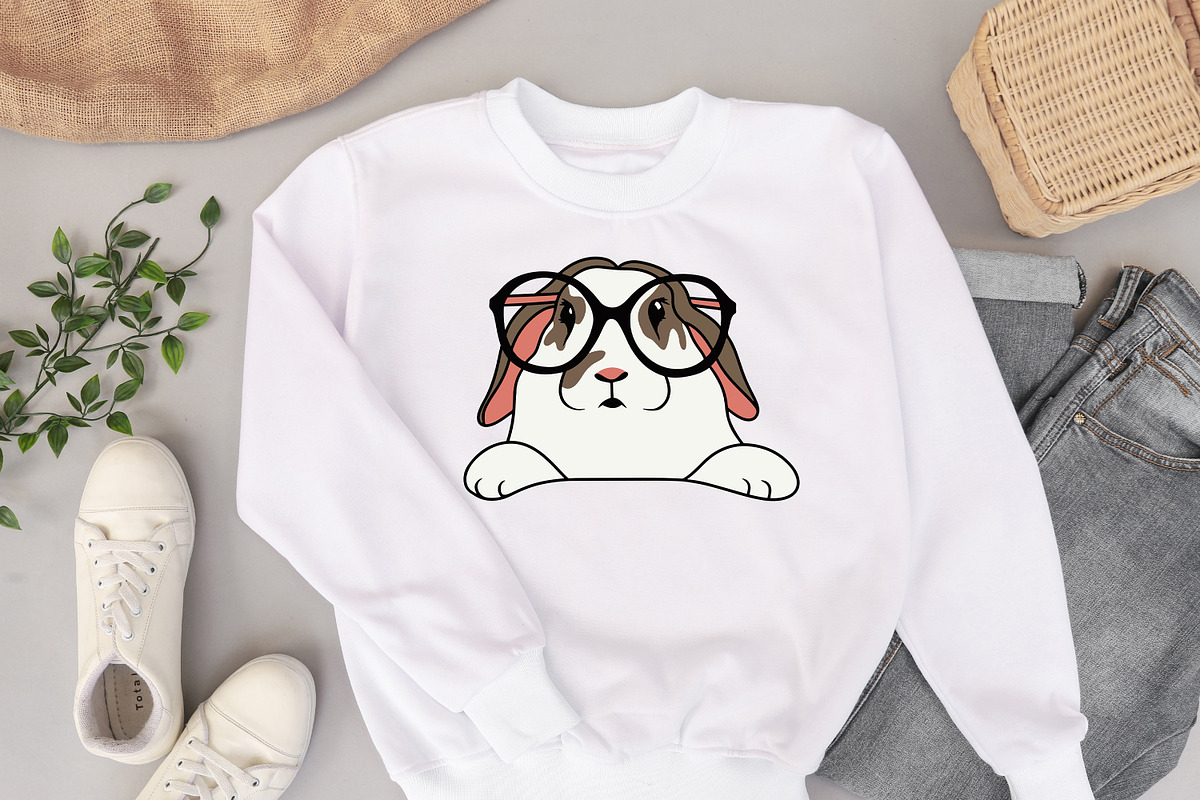 Bunny svg dxf png, rabbit clipart, an Animal Illustration by Bila Vorona (Photo 6 of 6)