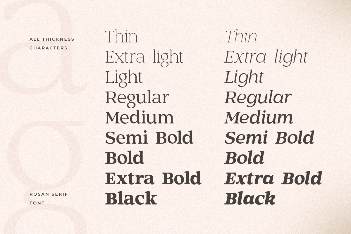 Rosan Serif - Cinematic Serif Font, a Serif Font by Hamz Studio (Photo 9 of 16)
