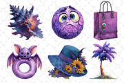 Creepy Summer Beach Clipart, an Illustration by Dream Creation (Thumbnail 6 of 6)