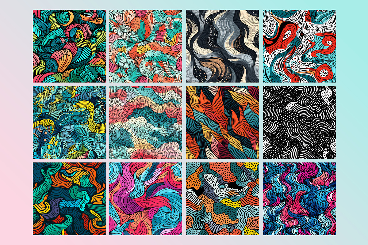 Hand Drawn Abstract Seamless Pattern, a Pattern Graphic by Forhadx5 (Photo 3 of 6)
