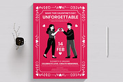 Valentines Day Flyer Template, a Stationery Template by MightyDesign (Thumbnail 1 of 8)