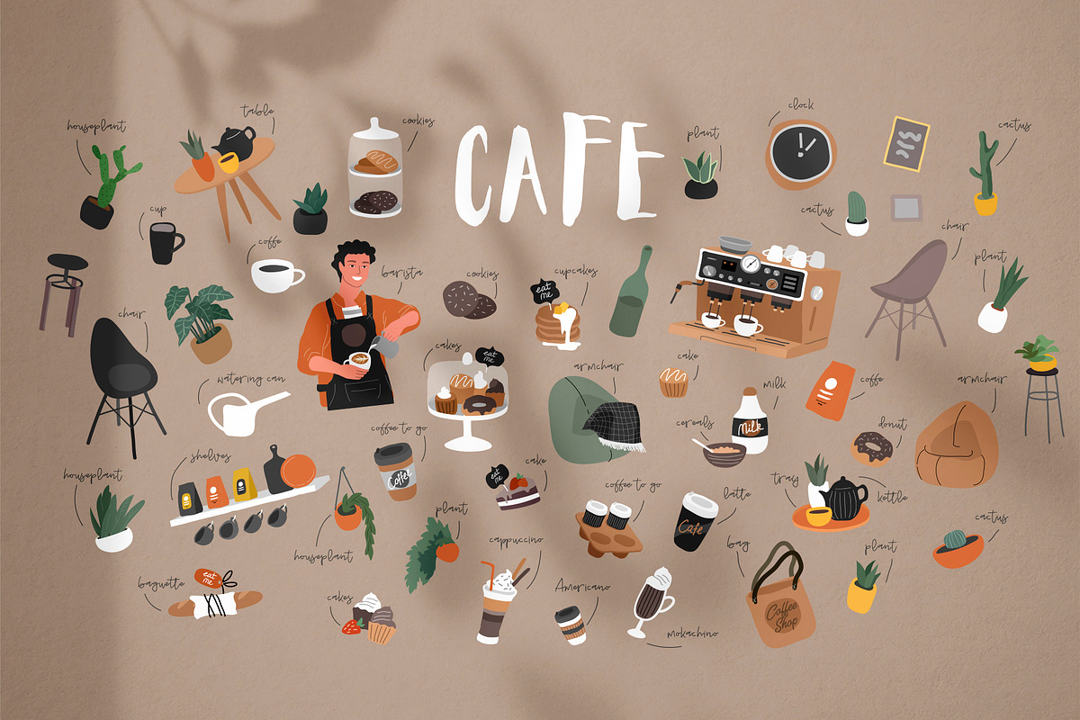 Enjoy Coffee. Collection, a Food Illustration by Merfin (Photo 8 of 9)