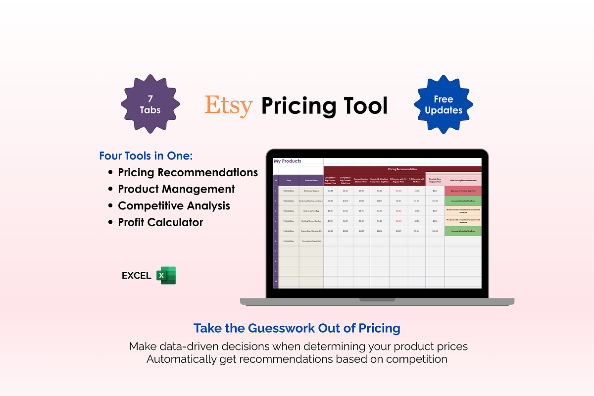 Etsy Pricing Tool - Excel
