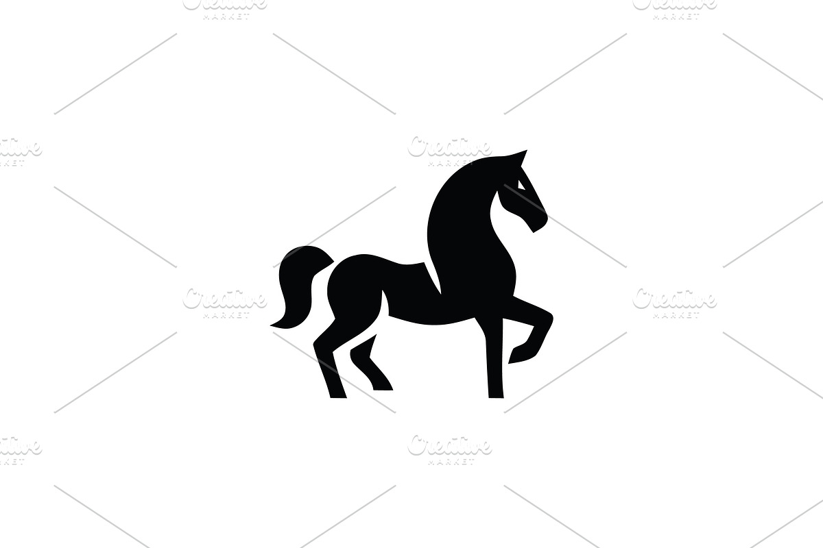 Modern Horse Silhouette Logo, a Branding & Logo Template by Vectorium Studio (Photo 1 of 2)