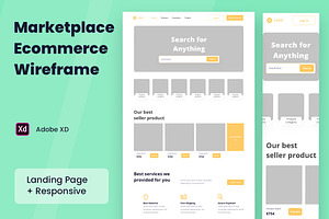 Marketplace Ecommerce Wireframe Web