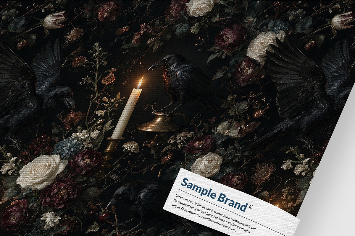 RAVEN'S NIGHT Seamless Pattern, a Pattern Graphic by AYAKA Studio Co. (Photo 3 of 10)